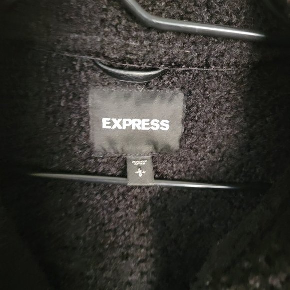 NWOT Super Soft Black Express Black Bomber Jacket Size Large - Picture 9 of 11